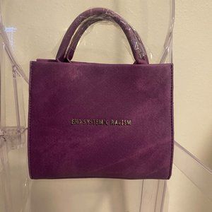 Brandon Blackwood End Systemic Racism (ESR) Tote Purple Waxed Denim